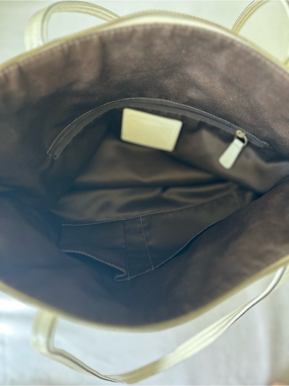 Coach Cream and Light Pink Signature Tote - Picture 4 of 4